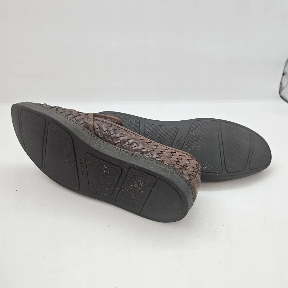 To Boot New York Adam Derrick Diverte Woven Leather Loafers Brown Men’s 10